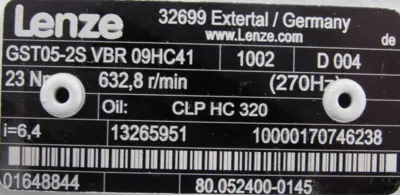 REFURBISHED LENZE GST05-2S-VBR-09HC41 SERVO MOTOR MCS09H41LRS0B0Z0D0ST5S00NR2SU
