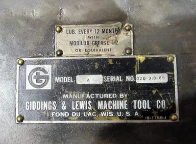 USED GIDDINGS & LEWIS A