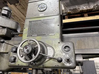 5' X 15" WEBO RADIAL ARM DRILL. STOCK # 0222126