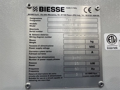 Used 2019 BIESSE WINNER W1 Return Conveyors California US | MachineryMax #1463192