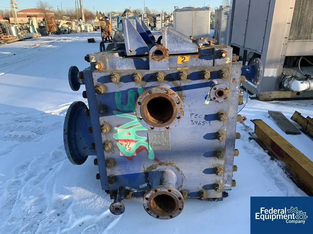 USED Alfa Laval 1,033 Sq Ft Alfa Laval CompaBloc Heat Exchanger, 316L S/S, 100/100#