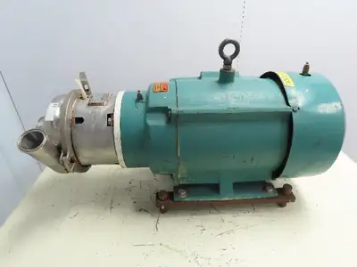 Tri-Clover Tri-Flo 3x2" Stainless Centrifugal Pump Semi-Open Imp 20Hp 3Ph 460V