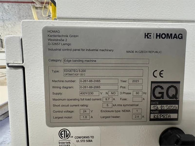 Used 2023 HOMAG "EDGETECH S-200" Edge Banders Illinois US | MachineryMax #1334466