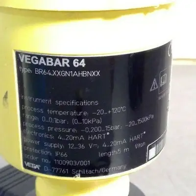 Vega - Vegabar 64 - Type: BR64.XXGN1AHBNXX Pressure Transmitter 6E