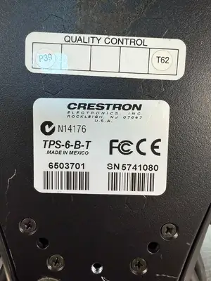 Crestron TPS-6 TPS-6-B-T Black Touchscreen Panel (3.1.2)