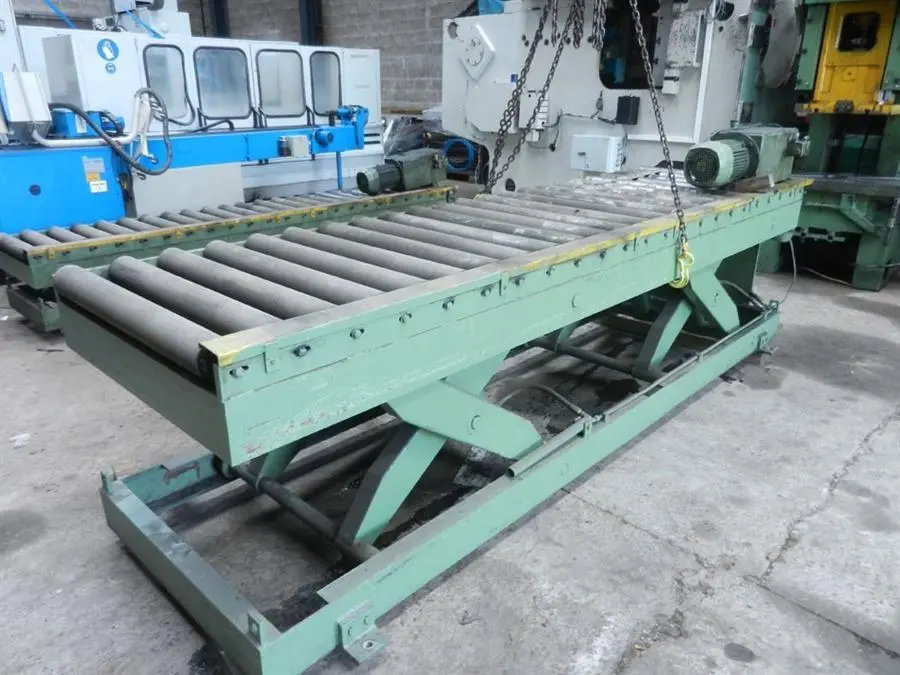 USED ROLLER CONVEYOR/SCISSORLIFT 3400 MM - 3 TON