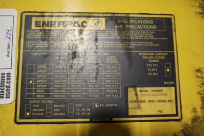 Used ENERPAC GPER5420GFH Hydraulic Pumps Minnesota US | Machinesused.com #1295550