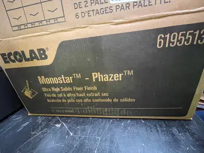 New | in-Stock Ecolab New Ecolab Monostar Phazer Floor Finish Polish 2 - 1gal Bags Commercial Materials & Supplies Illinois US | Falcon Restaurant Supply #1376125