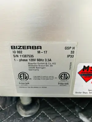 Bizerba 2017 GSPH Manual Deli Slicer Fully Refurbished Tested Working!