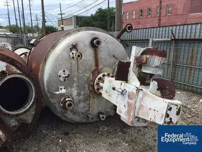 USED 1974 Gunthard 1,600 Gal Gunthard Reactors, 316L S/S, 60/80#