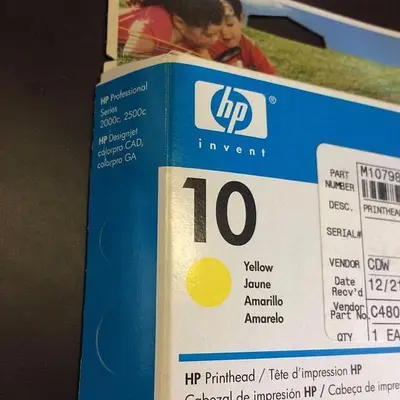 HP 10 INK COLOR YELLOW 28 ML LOT OF 5
