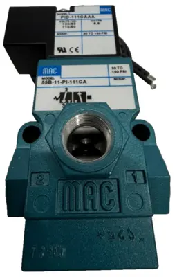 NEW MAC VALVES 55B-11-PI-111CA SOLENOID VALVE 110/120VAC 55B11PI111CA