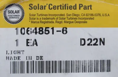 NEW SOLAR 1064851-6 PILOT LIGHT 10648516