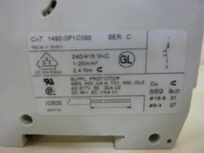 USED ALLEN BRADLEY 1492-SP1C020 SER C