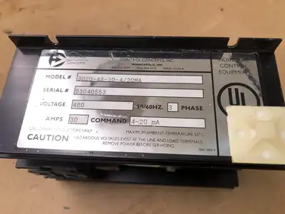 Control Concepts 3020-48-30-4/20MA SCR Power Controller 480V 30A 3PH 4-20mA