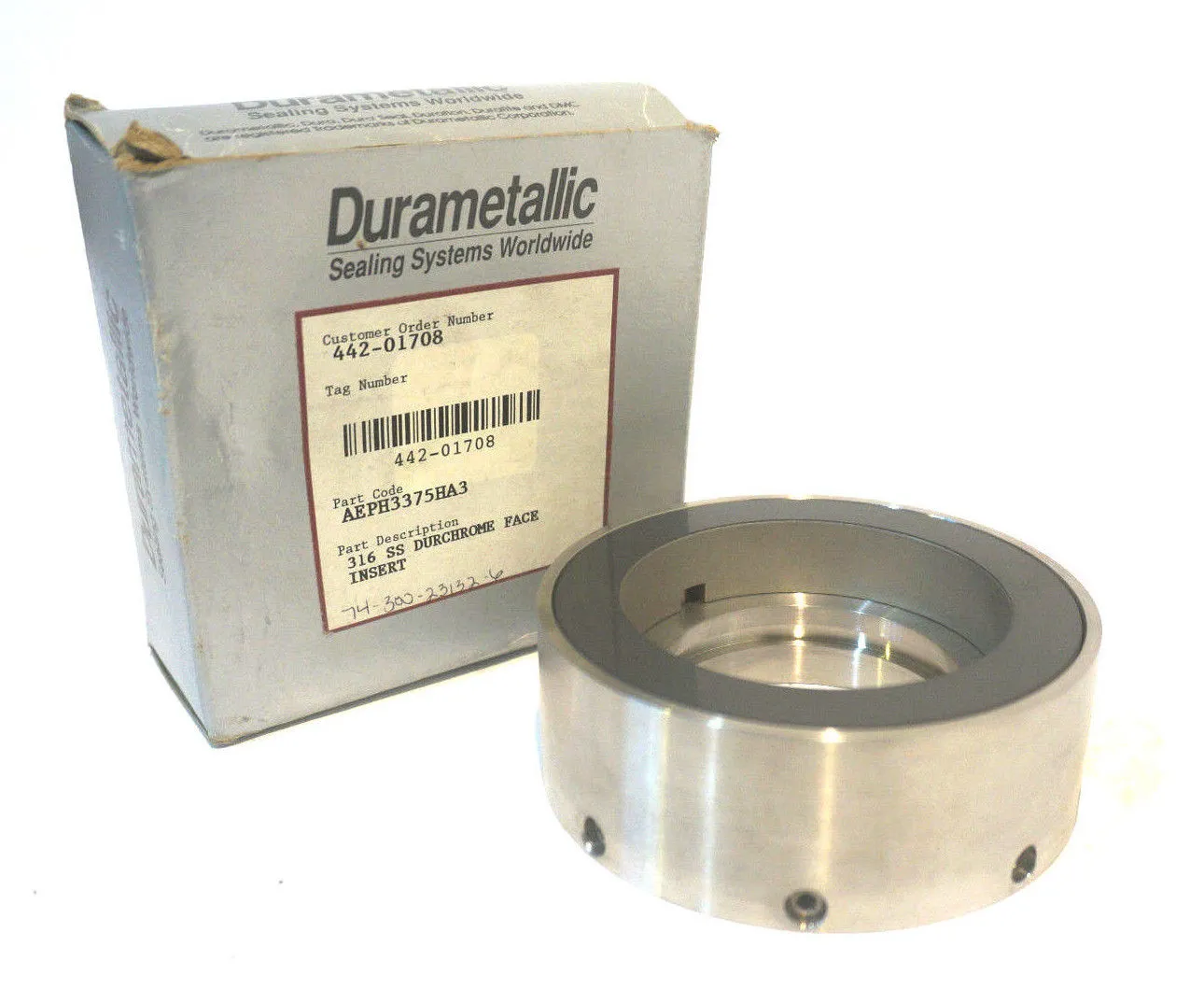 NEW DURAMETALLIC AEPH3375HA3 316 SS DURACHROME FACE INSERT