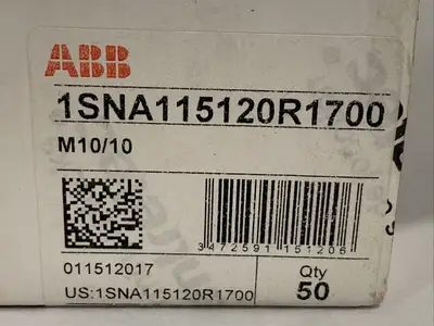 New | in-Stock ABB Terminal Block Connector M10/10 PKG OF 50 Terminal Blocks Michigan US | Maverick Industrial Sales #1394437