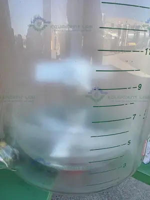 Used CHEMGLASS 20 LITER JACKETED GLASS REACTOR W/ STAND, IMPELLER Reactors California US | Equipment Lab #1394845