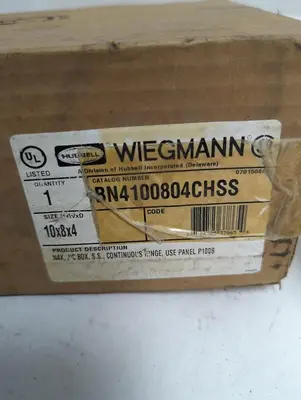 New | in-Stock WIEGMANN BN4100804CHSS Miscellaneous Equipment (Electrical & Power) Ohio US | Surplus Asset Holdings #1364212