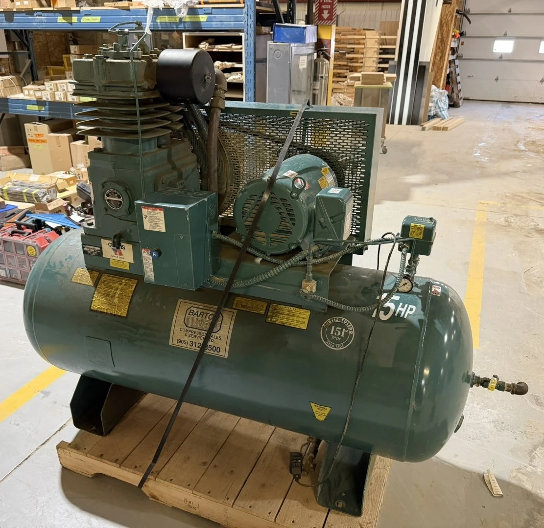 Used CURTIS 15HP AIR COMPRESSOR WITH DRYER Lubricated Reciprocating Air Compressors Ontario CA | Aldan Woodworking Machinery #1252720