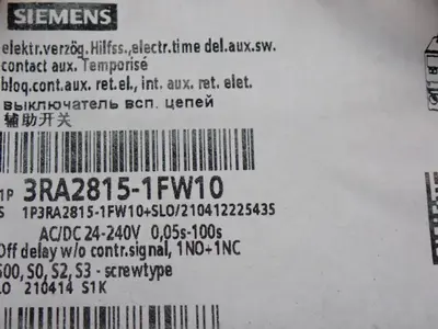 New | in-Stock SIEMENS 3RA28151FW10 Relays & Switches | HGR 24 #739534