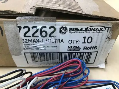 GE GE232MAX-L/ULTRA Outdoor 2-Lamp Instant Start T8 Ballast 120-277V -NIB of 5