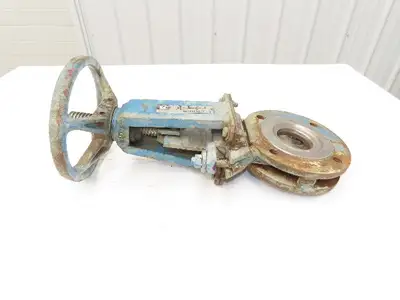 DeZurik 828 3" Knife Gate Valve Lug Style Rising Stem 316SS Disc Rubber Seat