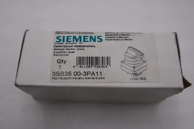 NEW IN BOX Siemens 3SB35 00-3PA11 Selector Switch 2 Position Black STOCK  H220A