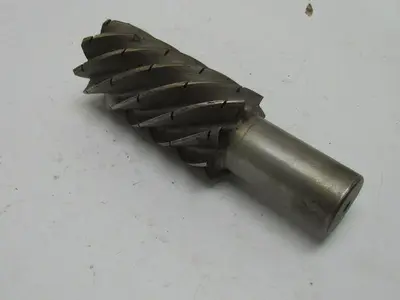 TRW 2" Left Hand 8 Flute HSS 4" Cut End Mill 1-1/4" Straight Shank 6-1/2" OAL