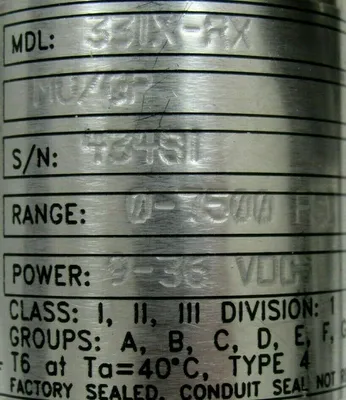 NEW GP:50 331X-RX PRESSURE TRANSDUCER 331XRX MU/GP