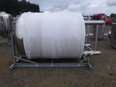 (2) Available - Previously sold 20 bbl/2500L/660Gal jacketed brite tank