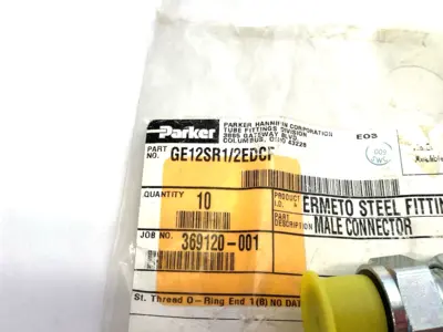 USED PARKER ERMETO DIN MALE STUD ADAPTER TUBE FITTING