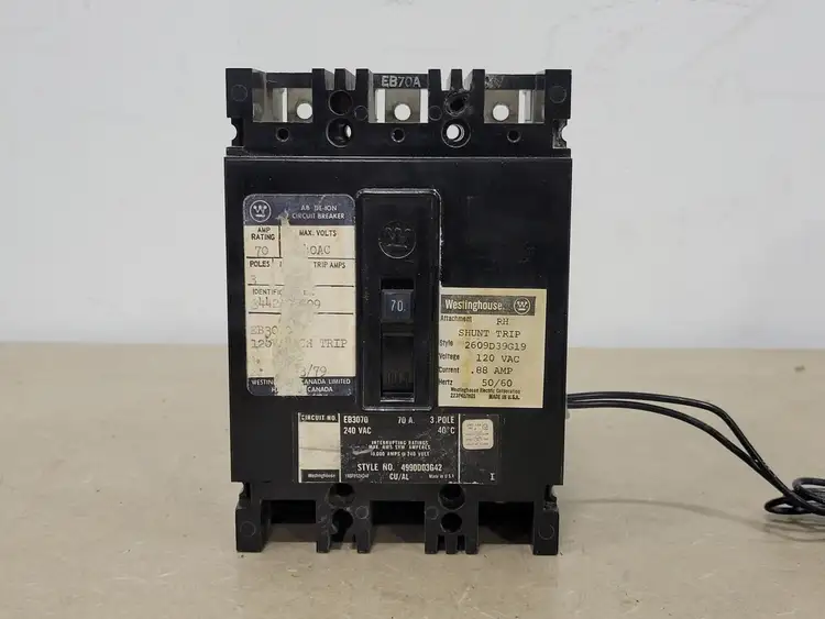 Used WESTINGHOUSE EB3070 Switchgears British Columbia CA | Lenmark #239788