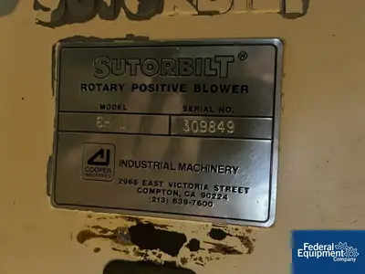 USED Sutorbilt 20 HP Sutorbilt Blower, Model 6 H L