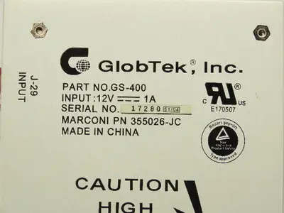 GlobTek GS-400 Dual-High Voltage DC/DC Switching Power Supply 12V Input Lot of 2
