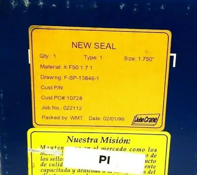 NEW JOHN CRANE X F50 171 F-SP-13846-1 MECHANICAL SEAL 1.750" TYPE 1 XF50171