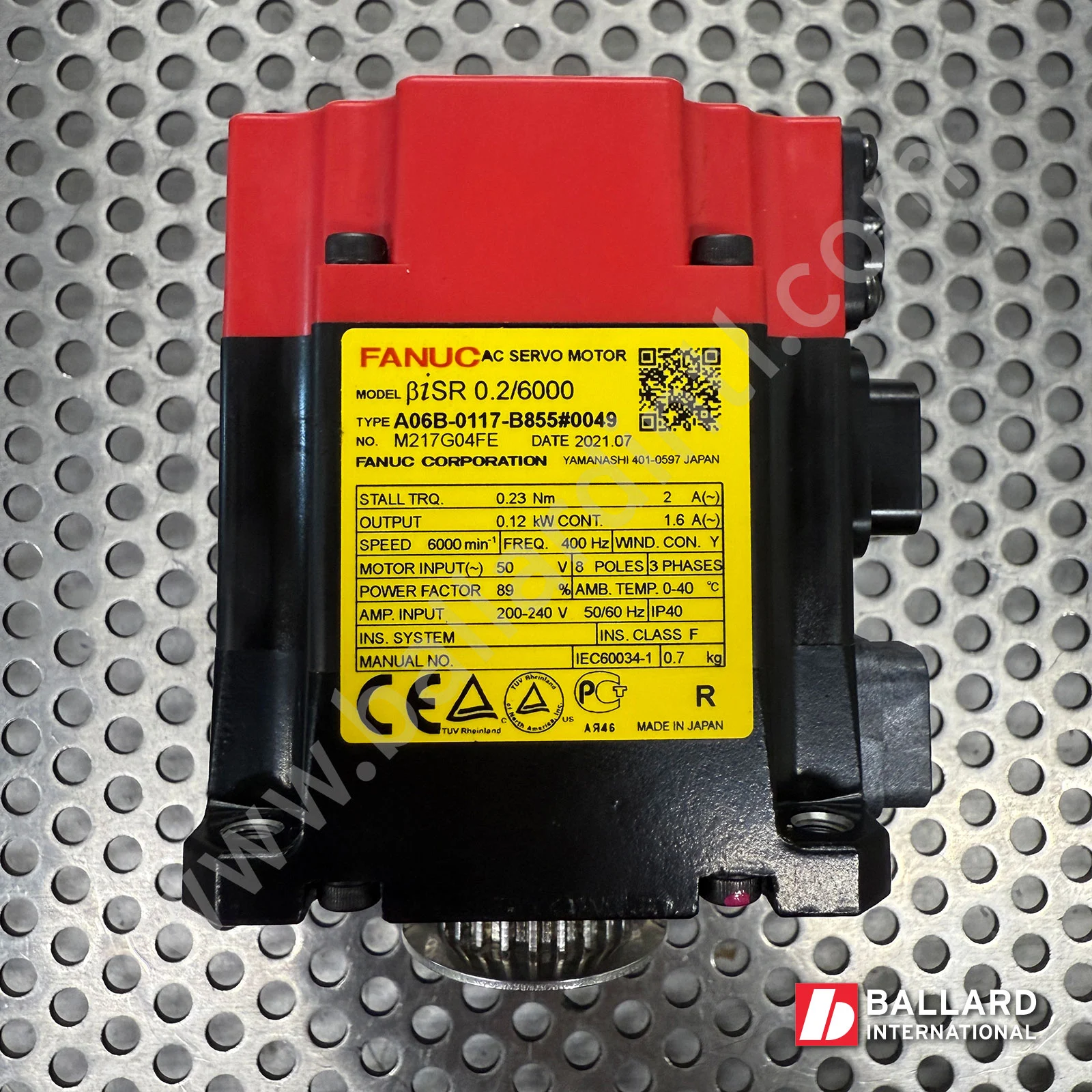 FANUC BiSR 0.2/6000 Servo Motor w/ A5 Gear