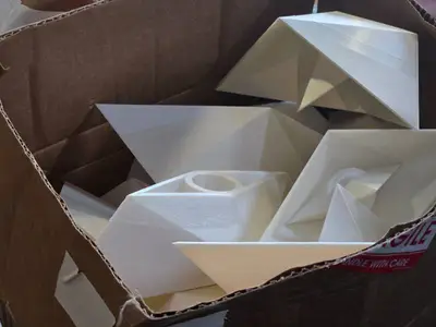 Lot of (1 Box) Acrylic Decorative Oragami Floating Candles 25-count ( 25 total items )