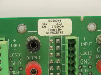 IED IED6800-8 Printed Circuit Board Slot Rack Backplane Rev 2.02