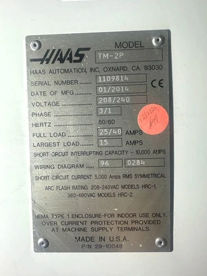 Used 2014 HAAS TM-2P Vertical Machining Centers Ohio US | Legacy CNC Machinery, LLC #888502