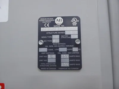 Used ALLEN BRADLEY 7000-Z259TEBD-RPDTD Variable Speed Drives South Carolina US | Yellow Tag Capital Recovery #1329125