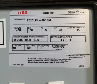 USED ABB T020LF1-48BFM (PST30-600-70)