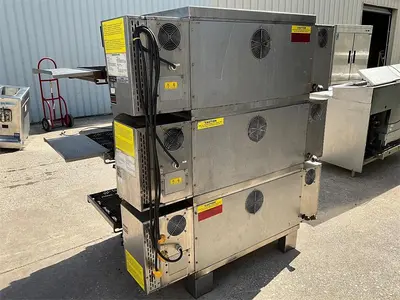 USED MIDDLEBY MARSHALL GAS TRIPLE DECK CONVEYOR OVENS PS536GS
