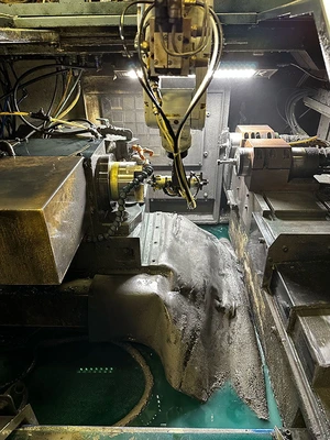 USED 2006 Weldon UGC, Two Spindle, Fanuc 21i-TB CNC, Robot