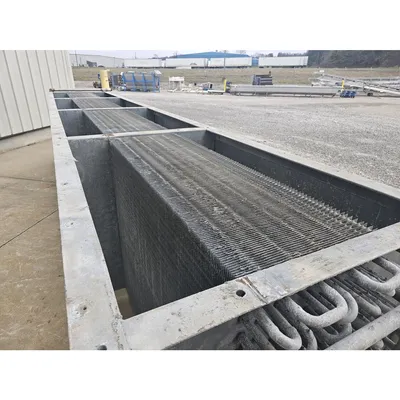 Used Krack Corp Air-Cooled Evaporator Coil Refrigeration Heat Exchanger