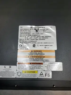 Used Woodward 8237-2600 Rev B Turbine Control Panel Automation Control (HMI) South Carolina US | Palmetto Automation #1544518