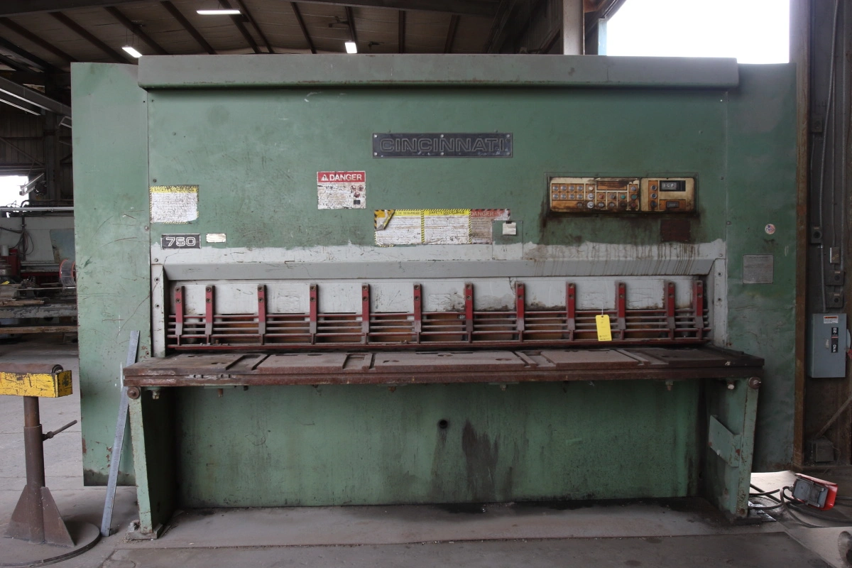 Cincinnatti 750 x 10' Shear, 3/4" Mild Steel Cap (LOCATION: Schertz, TX)
