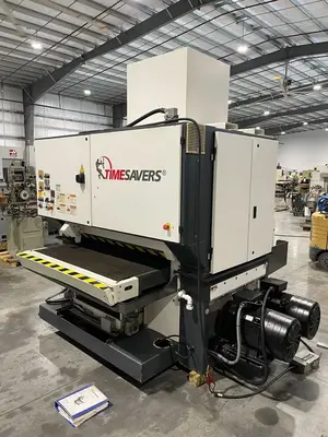 52" TIMESAVER 4121-25-04 DUAL HEAD METAL WET BELT SANDER