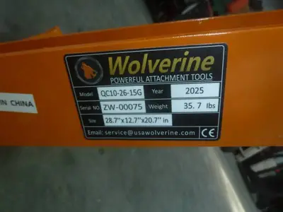 Wolverine 3 Point Flat Hitch  Receiver Angle Back 3rd link