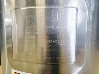 Used 20 Gallon Tank, 316L Stainless Steel